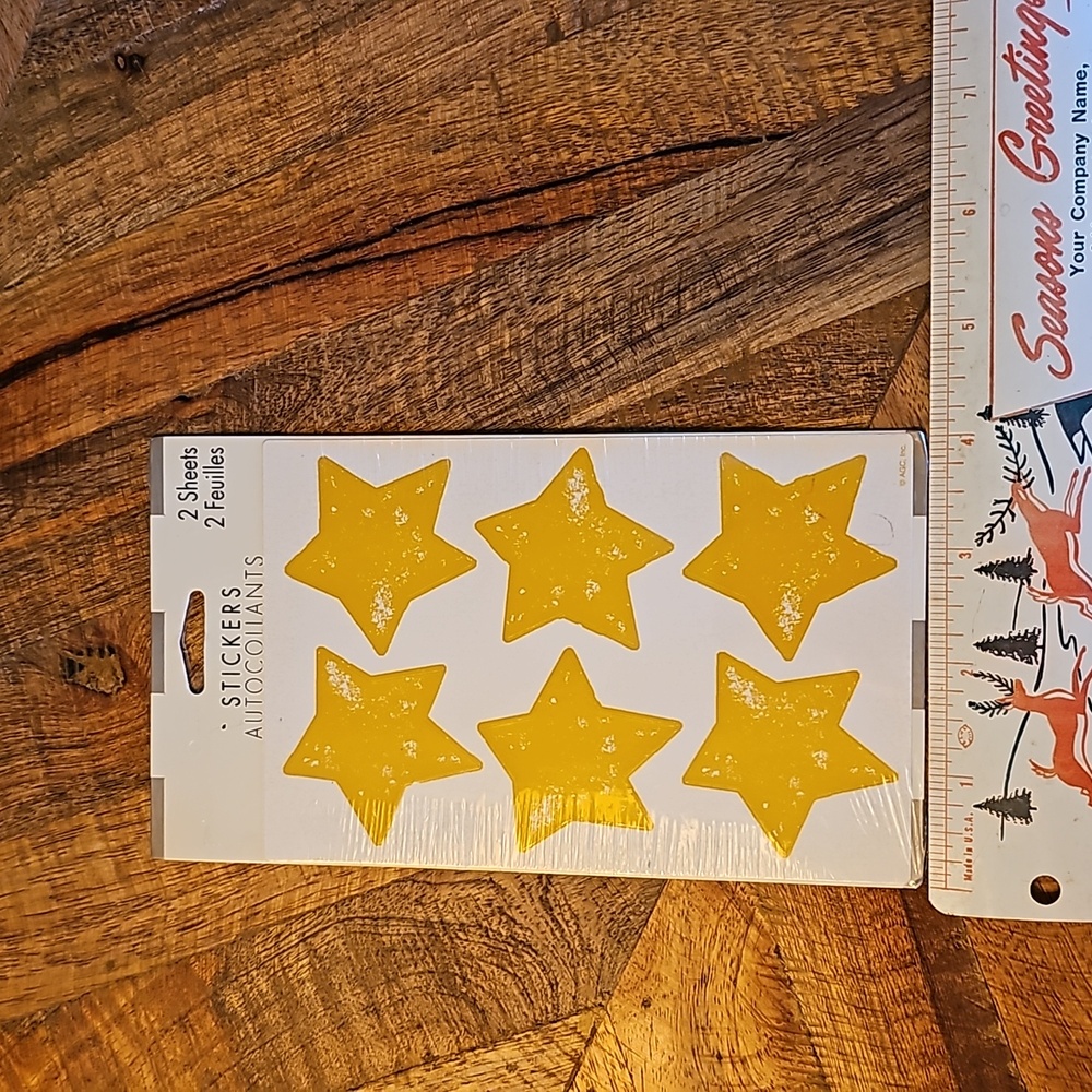 American Greetings gold star stickers sealed